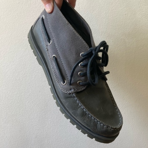 Sperry | Leeward Mens Leather Canvas Mini Lug Chukka Casual Ankle Boots - Picture 4 of 11